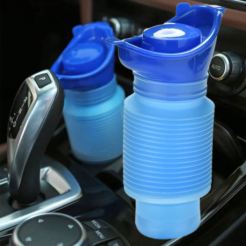Emergency Urinal Portable Mini Outdoor Camping Travel Shrinkable Personal Mobile Toilet 2 Pcs