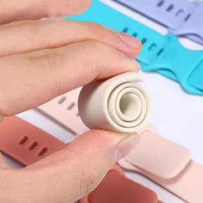 Soft Silicone Sport Replacement Strap For Fitbit Versa 3/Fitbit Sense Small Large-IvoryWhite