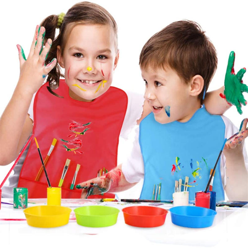 3PCS Art Smock for Kids Water Resistant Childrens Painting Smocks with 3 Roomy Pocket