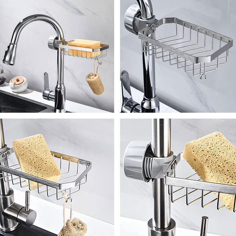 Faucet Caddy Organizer Stainless Steel Sponge Rag Hanging Basket-TrueColor