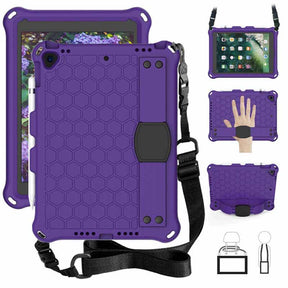 Hive iPad Case For iPad Pro/Air 10.5/iPad 10.2 Durable Stand Cover With Shoulder Strap-PurpleBlack