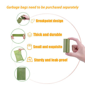 2 Rolls Dog Poop Bags Leak-proof Degradable Waste Bag 15 Doggy Bags Per Roll-Green