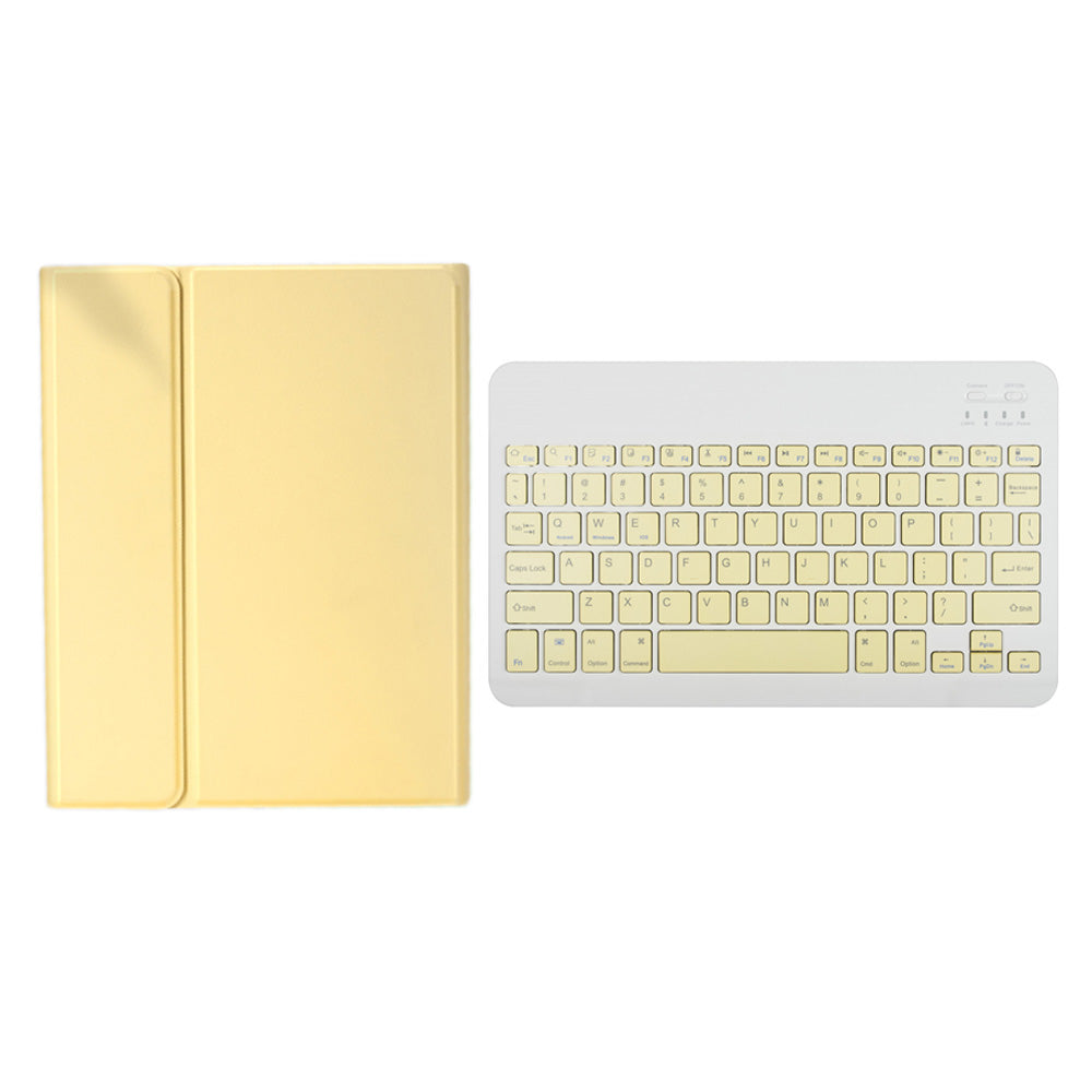 Keyboard Case For iPad Ultra Thin Full-Size Silent With Numeric Bluetooth Wireless Keyboard Pen Slot-Yellow