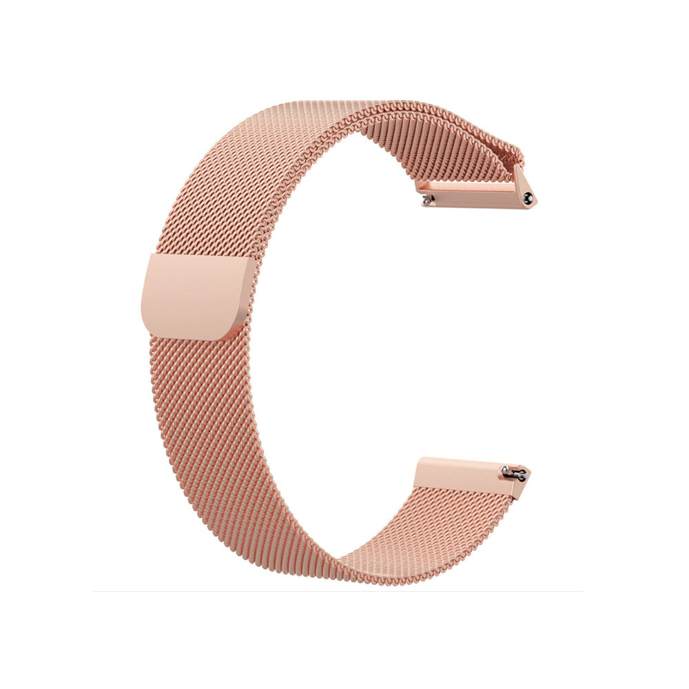 Metal Mesh Watch Bands With Steel Magnetic Absorption Loop For Samsung Galaxy Watch 42/46mm Gear S3 Frontier/Classic(Rose Gold)