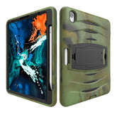 Shock Wave Kickstand Case Anti-Fall Protection With Pencil Holder For iPad Pro12.9inch(2018)-Camouflage