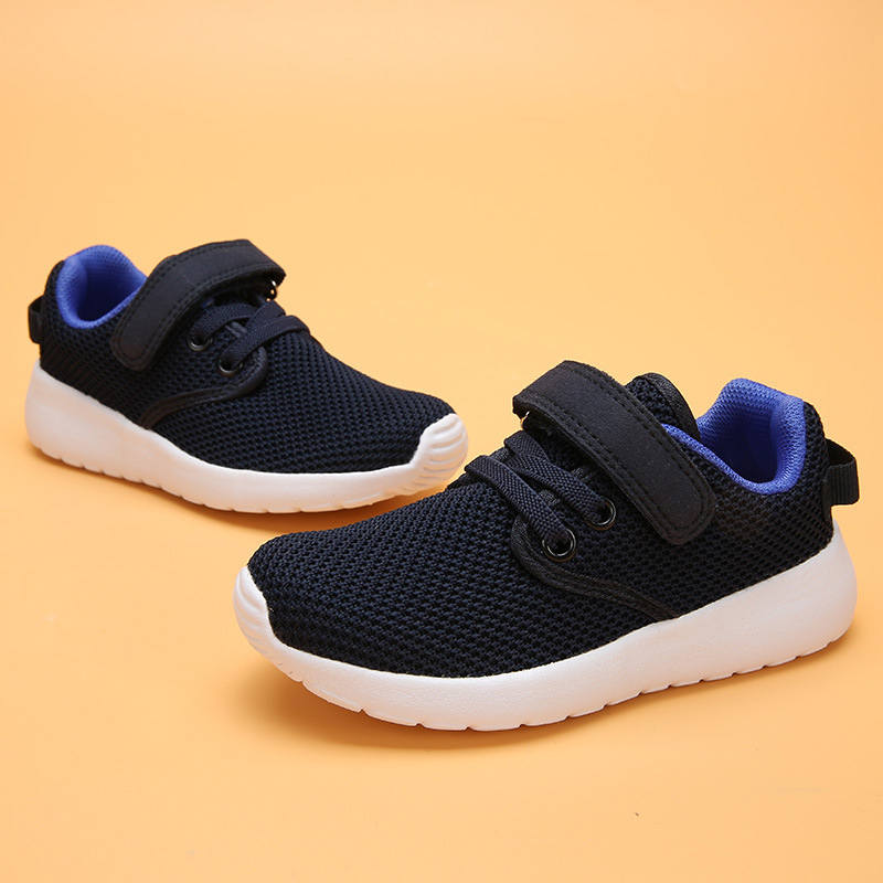 Lightweight Toddler Shoes for Boys Girls Breathable Mesh Velcro Sneakers-DarkBlue