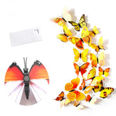 3D Vivid Butterfly Wall Stickers Fridge Magnet Decoration for Room Background-H003 Yellow