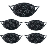 5Pcs Sparkly Glitter Bling Rhinestone Face Mask for Women-Star