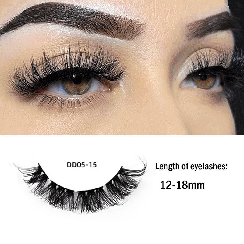 Russian Strip Lashes Reusable False Eyelashes Natural D Curl-15