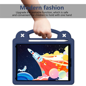 Strawberry iPad Case Silicone Shockproof with Handle for iPad 10.2 inch 2021/2020/2019-NavyBlue