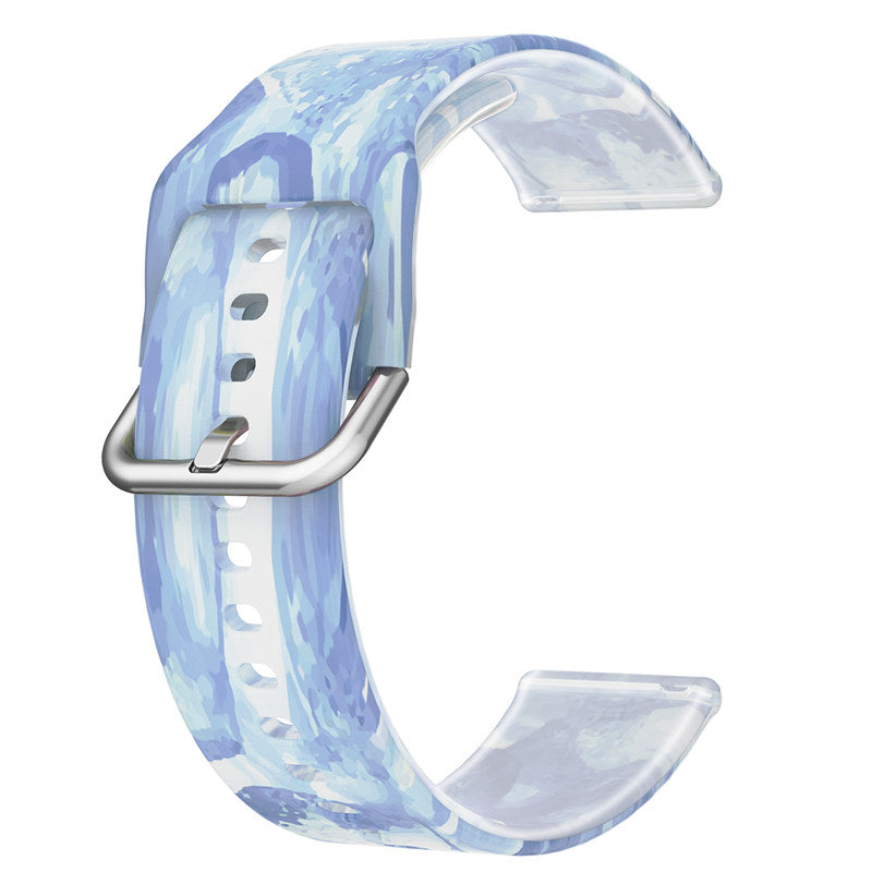 Semi Frosted Watch Strap Transparent Rainbow for Samsung Huawei Watch-04
