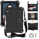 Hive iPad Case For iPad Mini 6 Durable Stand Cover With Shoulder Strap-Black