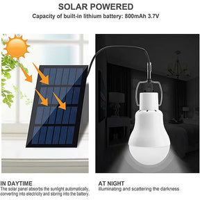 2Pack Solar Light Bulbs Portable Outdoor 110LM Tent Light
