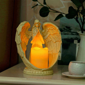 Angel Statue LED Candle Holder Memory Gift for Loss Loved One