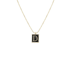 English Letters Oil Drop Pendant Necklace As Gift For Men Women-D