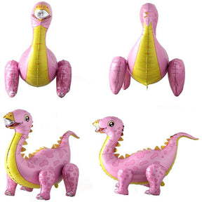 3D Tanystropheus Self-standing Dinosaur Balloon Birthday Party Baby Shower Decoration Inflatable Kit-Pink