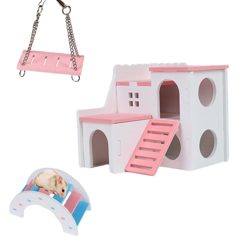 3-Pack Hamster Exercise Toys House Hideout for Small Animal-A