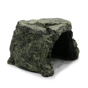 Reptile Rock Hideout Cave for Bearded Dragon Turtle Small Lizard-Green