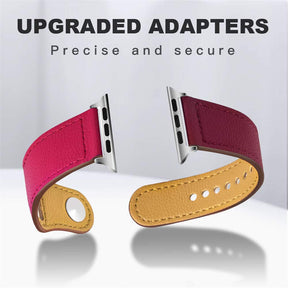 Leather Loop Replacement Band for iWatch Series SE/6/5/4/3/2/1-RoseRed