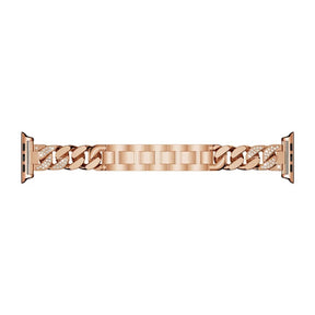 DP Bling Watch Band Stainless Steel Wristbands for Apple iWatch Series 1/2/3/4/5/6/SE For Women-Rose Gold