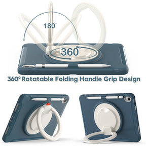 Tablet Case For iPad 10th Full Body Protection with 360¡ã Stand Portable-Blue2