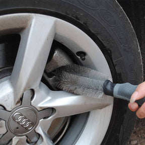 Car Wheel and Rim Detailing Brush with Comfort Grip-Straight Brush