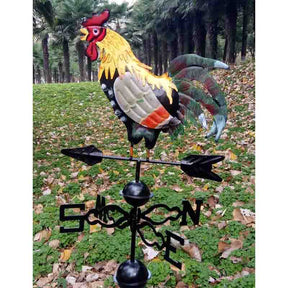 Garden Metal Rooster Wind Vane Weatherproof Garden Decoration Suitable for Roof Lawn