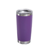 20oz Stainless Steel Insulated Coffee Tumbler with Lid for Hot Cold Drinks-Purple