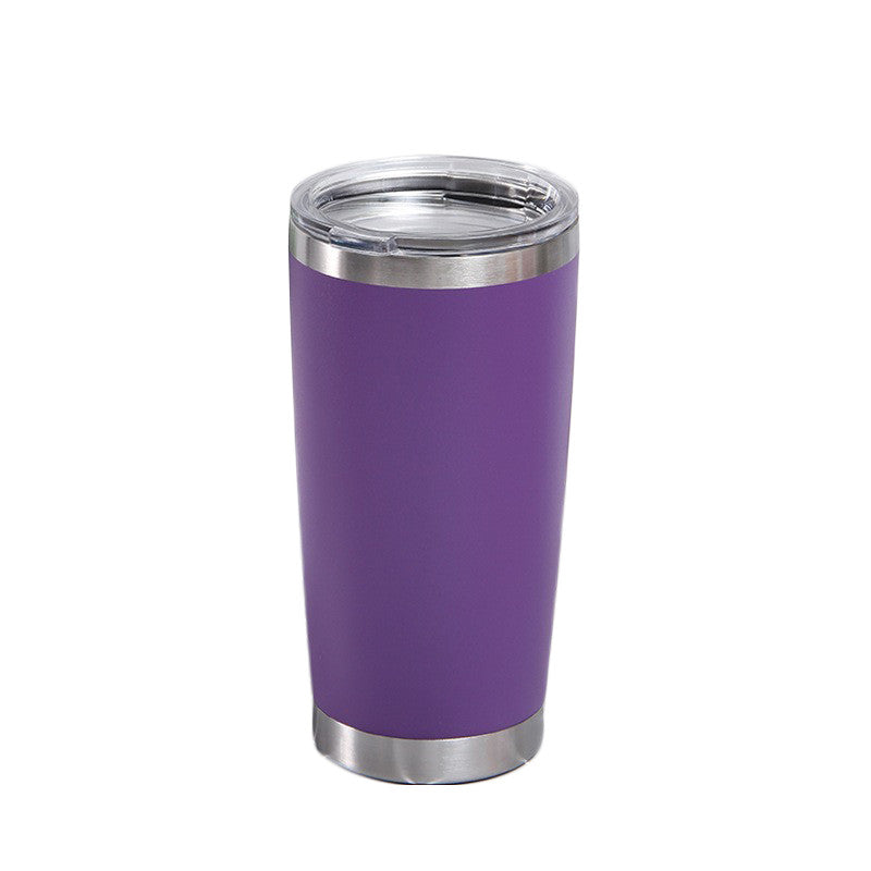 20oz Stainless Steel Insulated Coffee Tumbler with Lid for Hot Cold Drinks-Purple