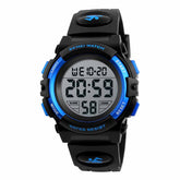 Kids Fashion Digital Watch Boys Sports Waterproof Led Watches-Blue