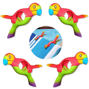 4 Pcs Beach Towel Clips Parrot Towel Holders Patio or Pool Accessories