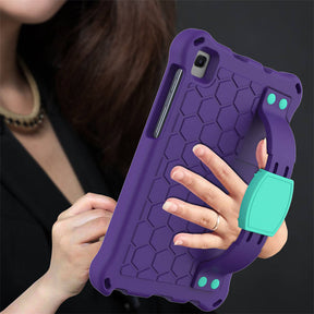 Hive Tablet Case For SamSung Tab A7 Lite 8.7(T220/T225) 2021/Tab A8 (P200/P225) 2019 Durable Stand Cover With Shoulder Strap-PurpleAqua