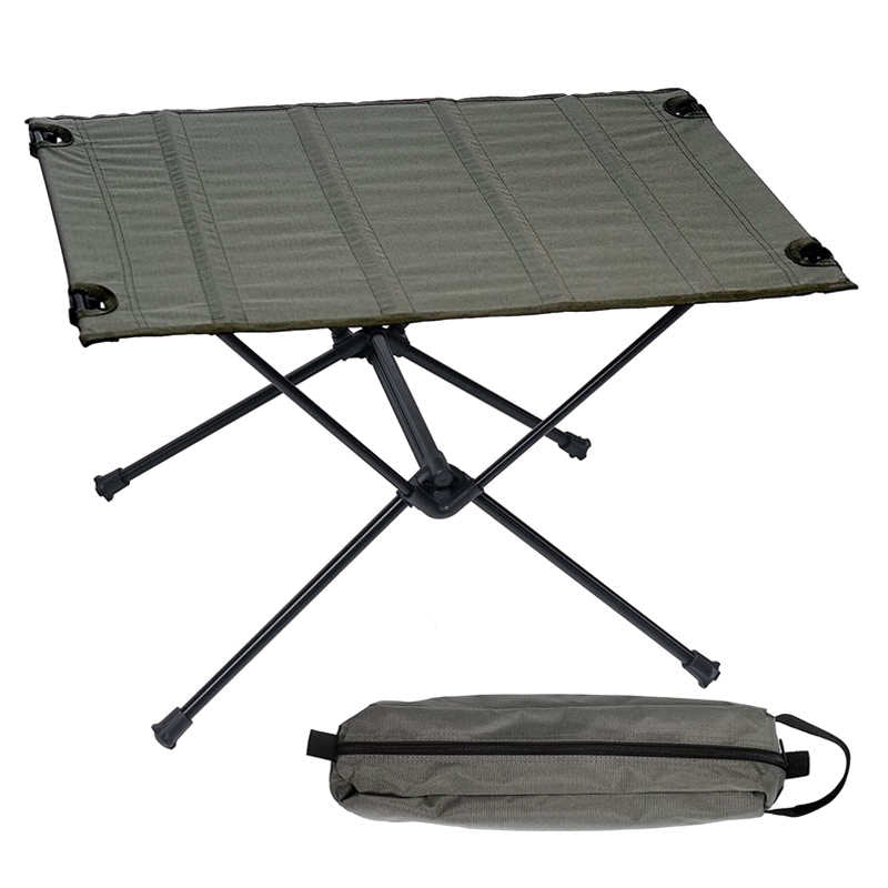 Lightweight Folding Camping Table Washable Fabric with Carry Bag-Army Green