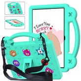 Strawberry Tablet Case With Holder Shoulder Strap for ONN 10.1 Inch 2022 Gen3-MintGreen