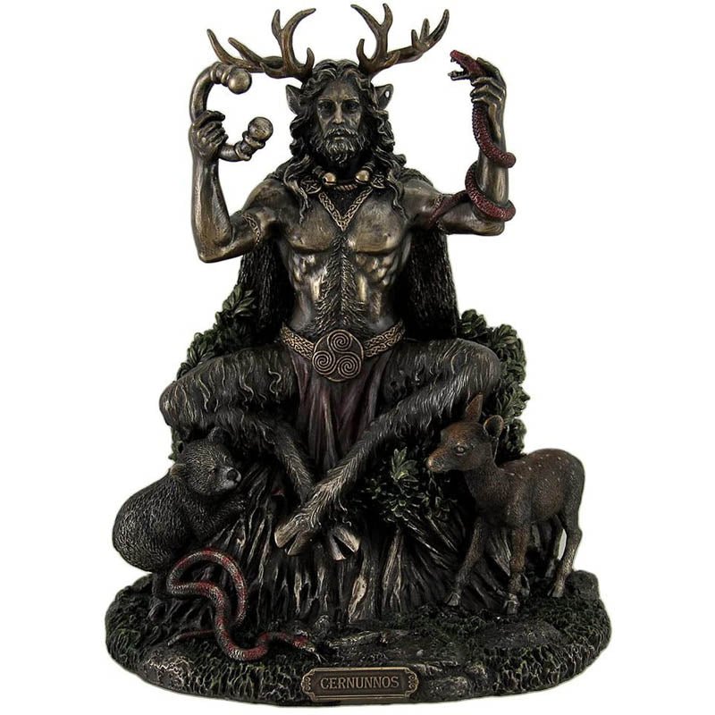 Resin Statues Cernunnos Celtic Horned God Of Animals and The Underworld Statue Bronze