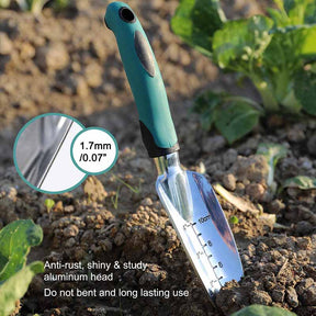 Home & Living3Pcs Heavy Duty Gardening Tools Cast Aluminum with Soft Rubberized Non-Slip Handle Garden Tools Set -Green