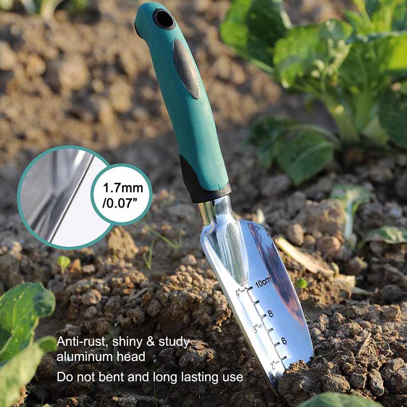 Home & Living3Pcs Heavy Duty Gardening Tools Cast Aluminum with Soft Rubberized Non-Slip Handle Garden Tools Set -Green