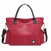 Large Hobo Handbags for Women Sturdy Top Handle Shoulder Bags with Adjustable Strap-Red