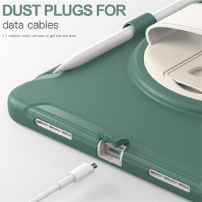 Tablet Case For iPad 10th with 360¡ã Kickstand/Hand Strap Shockproof-JadeGreen