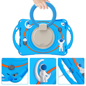 iPad Case Shockproof Case With Handle Stand Shoulder Strap for iPad 9.7 2018/2017/Pro9.7/Air2/Air-Blue