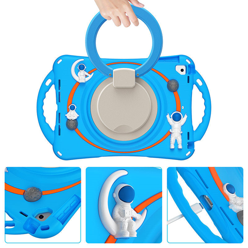 iPad Case Shockproof Case With Handle Stand Shoulder Strap for iPad 9.7 2018/2017/Pro9.7/Air2/Air-Blue