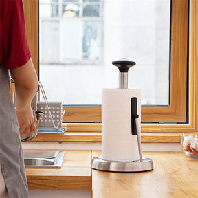 Paper Towel Holder Stainless Steel Easy To Tear Dispenser For Kitchen or Bathroom