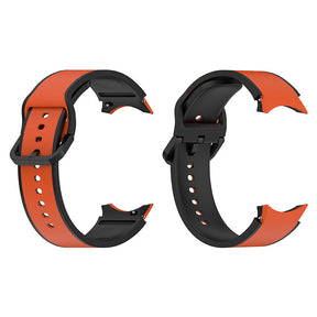 20mm Two Tone Silicone Sports Strap for Samsung Galaxy Watch 5-OrangeBlack