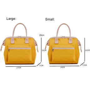 Fashion Portable Picnic Bento Bag Waterproof Oxford Cloth Lunch Bag-Yellow