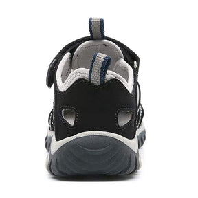 Boys Girls Sport Water Sandals Closed-Toe Outdoor Non-slip Flat-Black
