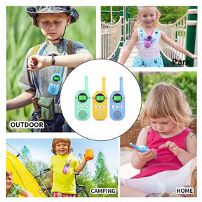 3 Pcs Kids Walkie Talkies Rechargeable 3 Miles Range 22 Channels for Camping-1