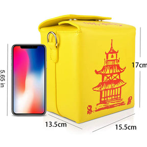 Fashion Crossbody Bag Chinese Takeout Box Style Clutch Bag for Girl-Yellow