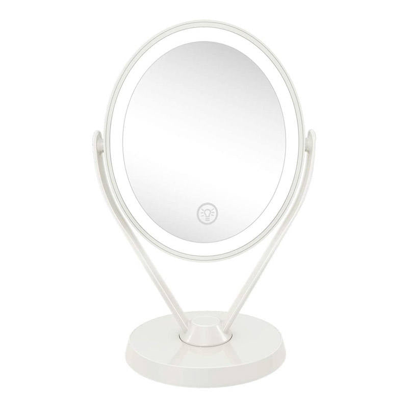 Double Sided 1x/7x Magnification LED Makeup Mirror-White