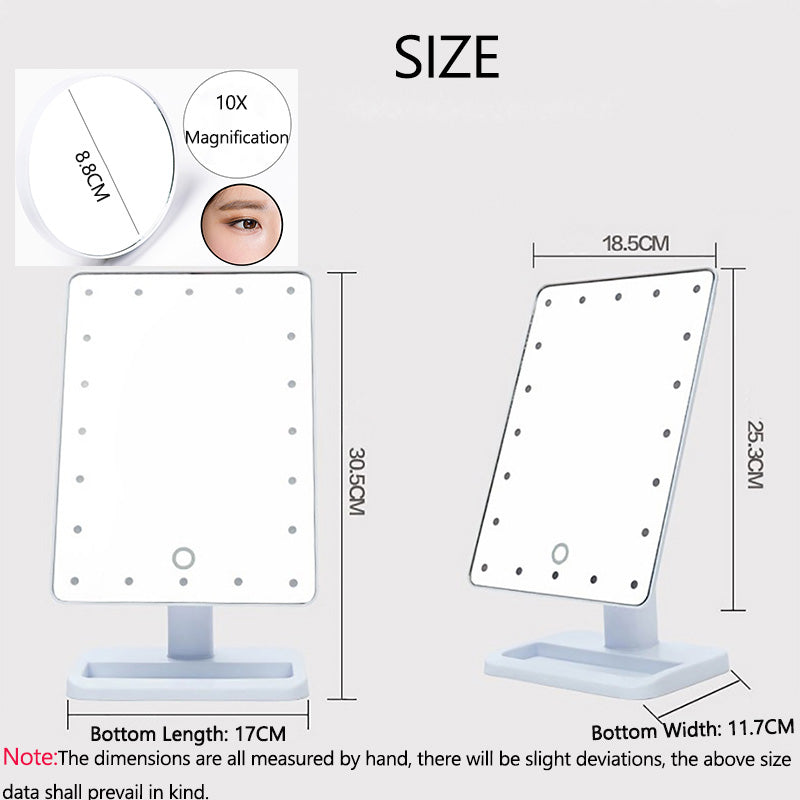 Home & LivingBluetooth Makeup Mirror with10X Magnification Spot Mirror-Rose Gold