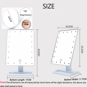 Home & LivingBluetooth Makeup Mirror with10X Magnification Spot Mirror-Black